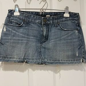 Distressed A&F jean skirt